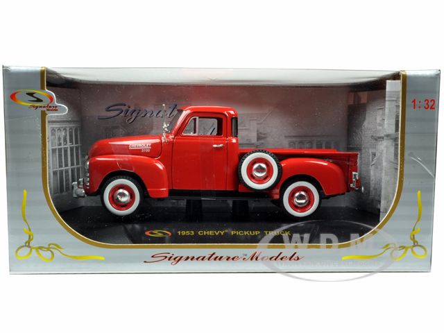   1953 Chevrolet 3100 Pickup Truck Red die cast car by Signature Models
