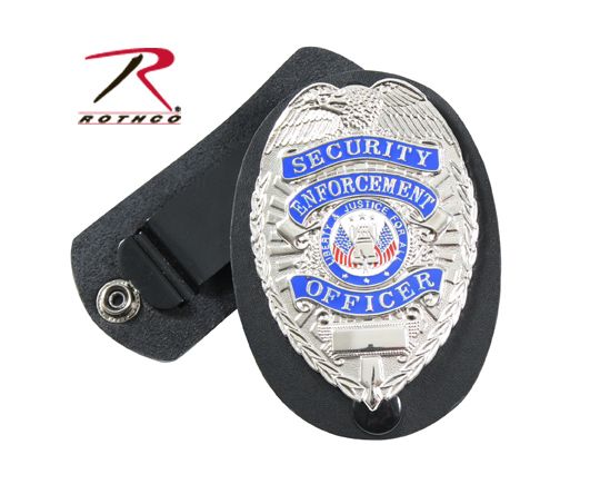 BADGE Holder   Leather Clip On  