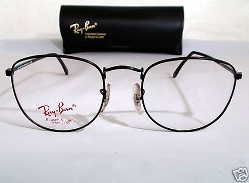 NEW B&L RAY BAN HIGHLAND 53MM BLACK AVIATOR EYEGLASSES  