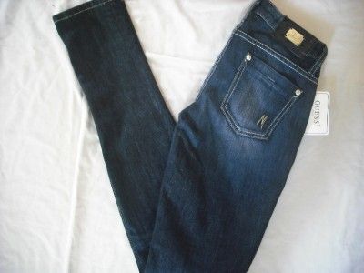 NWT WOMENS GUESS MARCIANO REBELLIOUS SKINNY JEANS 00 23  