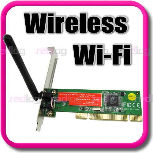 54M 802.11g Wireless Wi Fi PCI LAN Adapter Network Card  