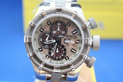 Men Invicta 0969 Reserve Bolt Swiss Selita SW500 Automatic Chronograph 