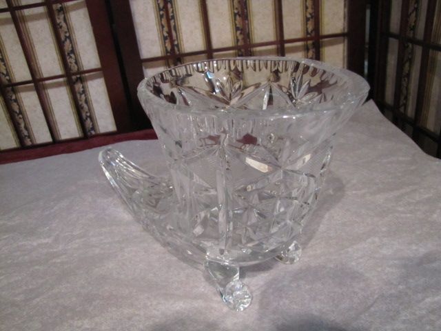 Incredible Vintage Cut CRYSTAL Cornucopia REDUCED PRICE   