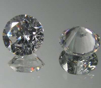 ctw. pair round 7mm. Russian simulated DIAMONDS  