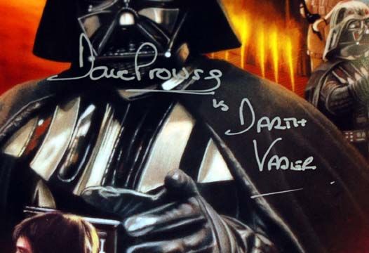 description autographed by david prowse measures approximately 8 