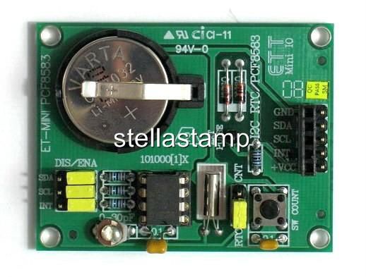 INBOARD   RTC+Counter PCF8583 with I2C to PIC AVR ARM  