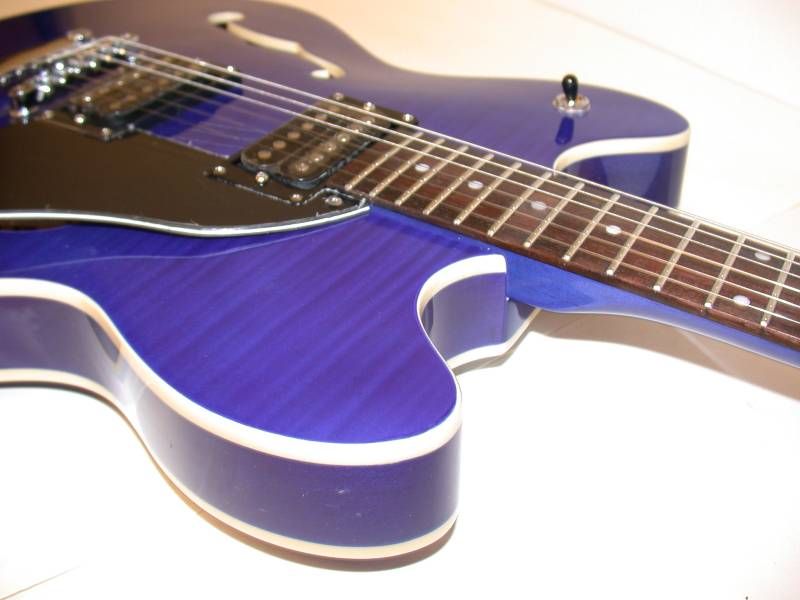 Oscar Schmidt Delta Blues Semi Hollow Electric Guitar, Exclusive Trans 