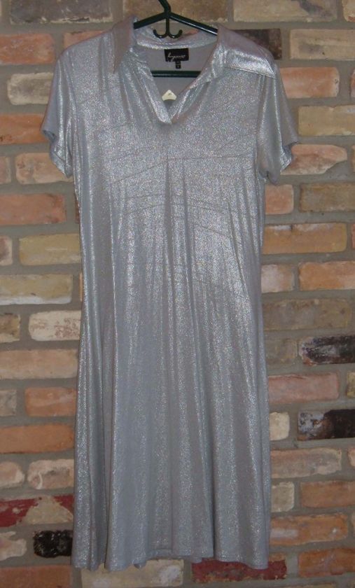 138 LYNN RITCHIE silver casual DRESS SZ SMALL NEW NWT  