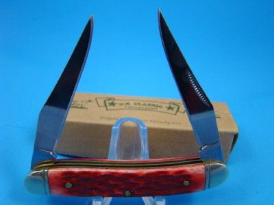 US Classic Red Bone Muskrat Pocket Knife NIB 17RDJIG MJB  