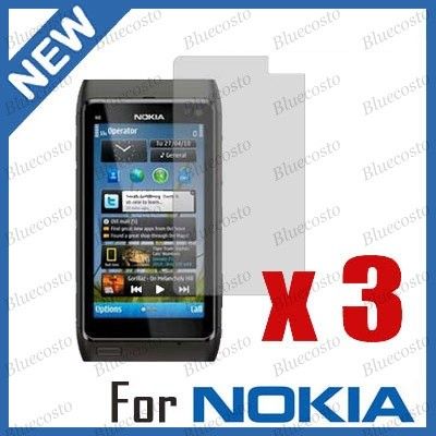 3pcs Clear LCD Screen Protector Film Cover For Nokia N8  