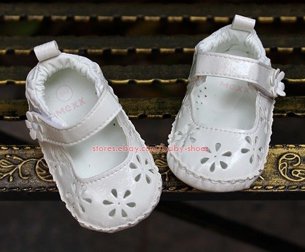 Baby Girl White Floral Mary Jane Mexx Dress Shoes Newborn Sandals US 