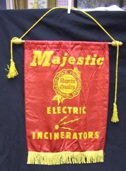 majestic huntington indiana advertising banner sign 50s  