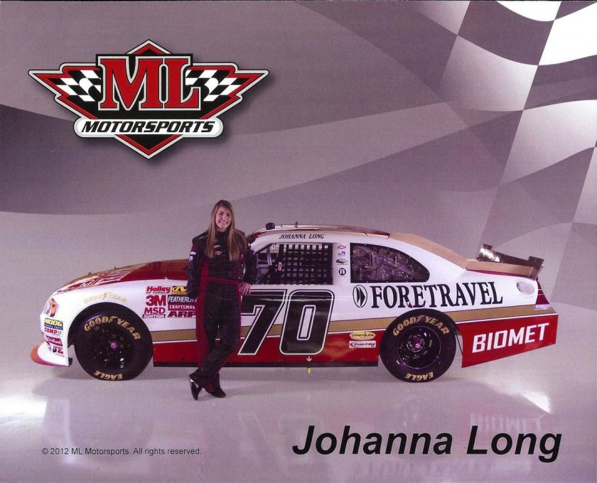 2012 Johanna Long #70 NASCAR Postcard  