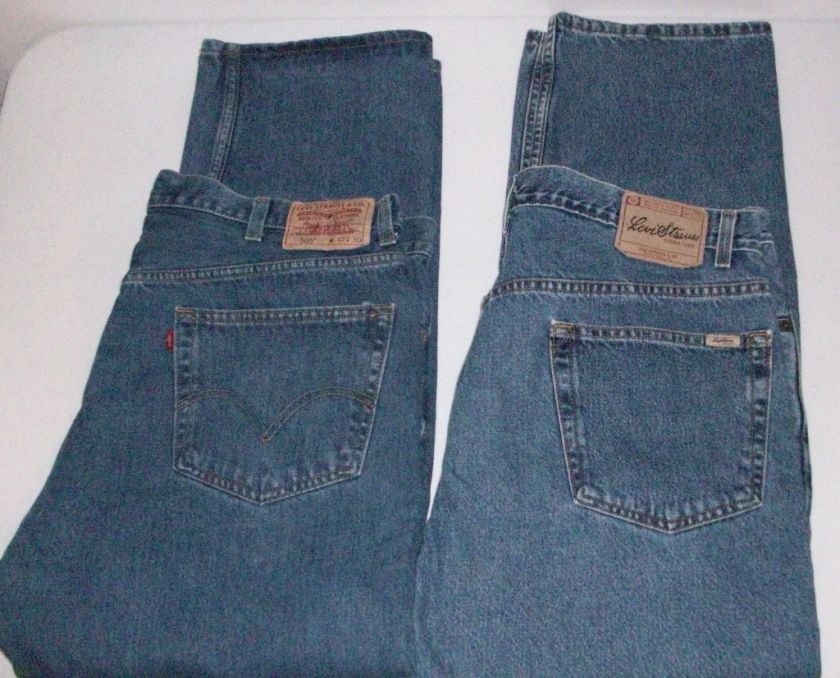 Lot 2 Size 42X30 Blue Levis 505/Levi Strauss Regular Fit Jeans  