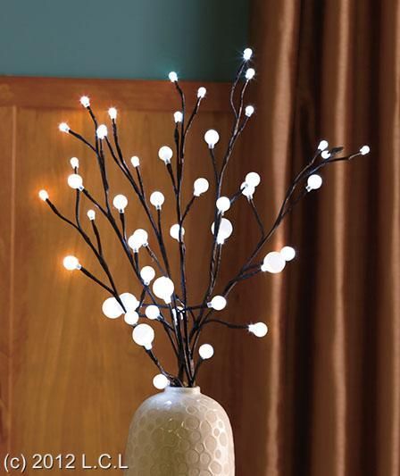 DECORATIVE 48 LED LIGHTED BRANCHES CENTERPIECE FLORAL ARRANGEMENTS 