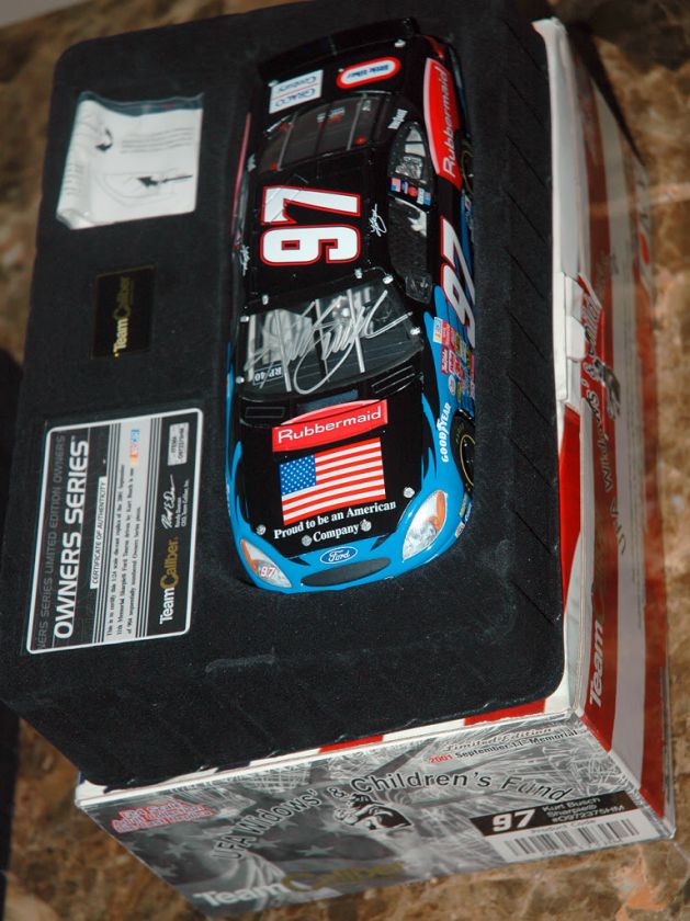 2001 1/24 scale Kurt Busch #97 September 11th Memorial Rubbermaid 