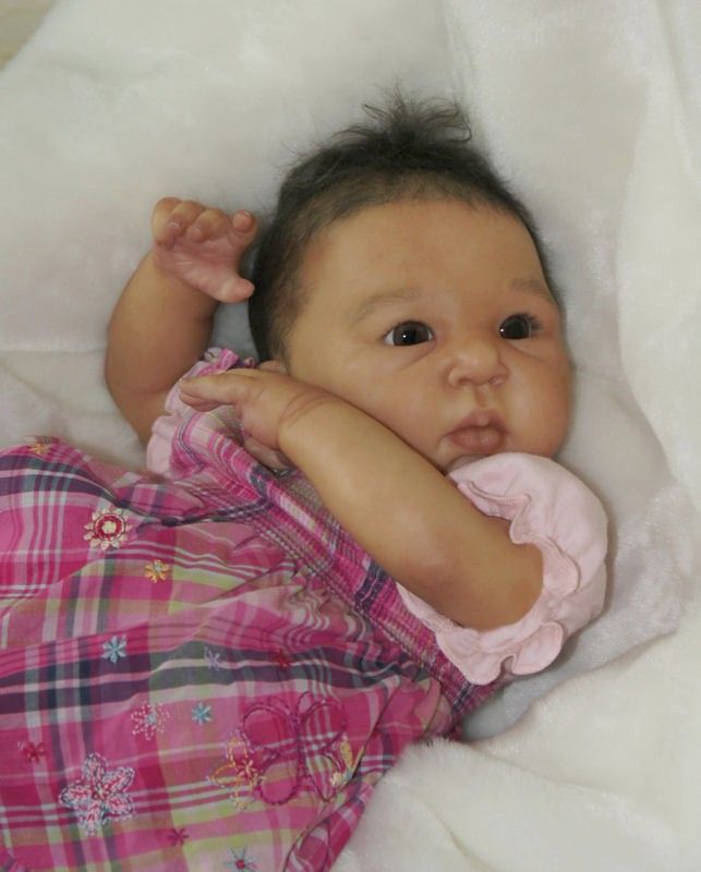 Reborn Baby Girl Reallife Asia Ethnic Baby Lulu by Adrie Stoete new 