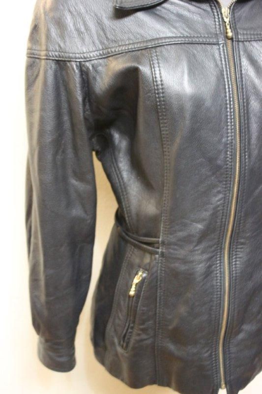 VINTAGE WOMENS MOTORCYCLE BOMBER LEATHER JACKET 4 S  