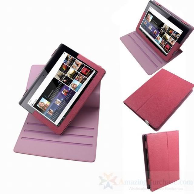 Rotating PU Case Cover Sleeve Skin for SONY Tablet S1 9.4 Adjustable 