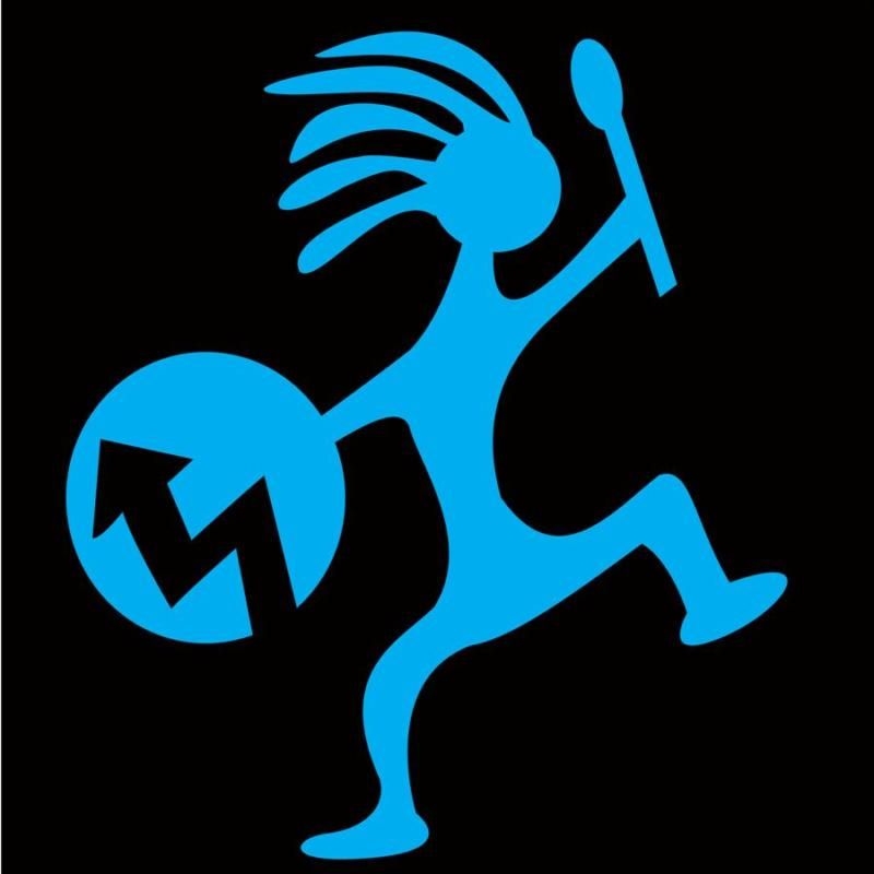 Kokopelli decal Tribal, southwest, drums dancing AG002  