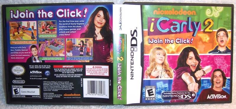 iCarly 2 Join The Click Case used Nintendo DS  