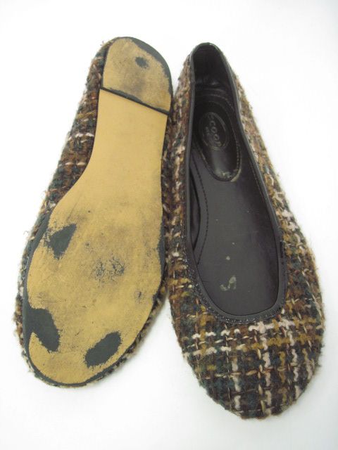 SCOOP NYC Brown Knit Flats Shoes Sz 9  