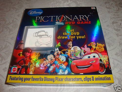 Disney PICTIONARY DVD Game Disney Pixar Characters NEW  