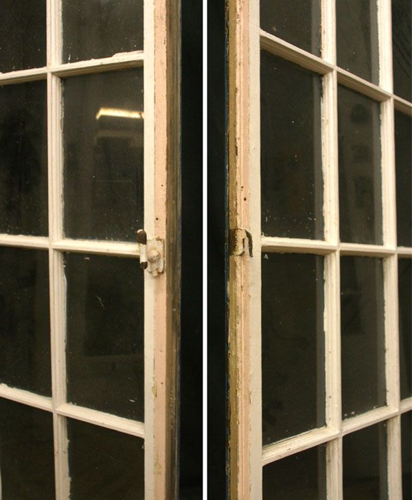  pairs of antique windows salvaged from an old home in Northeastern 