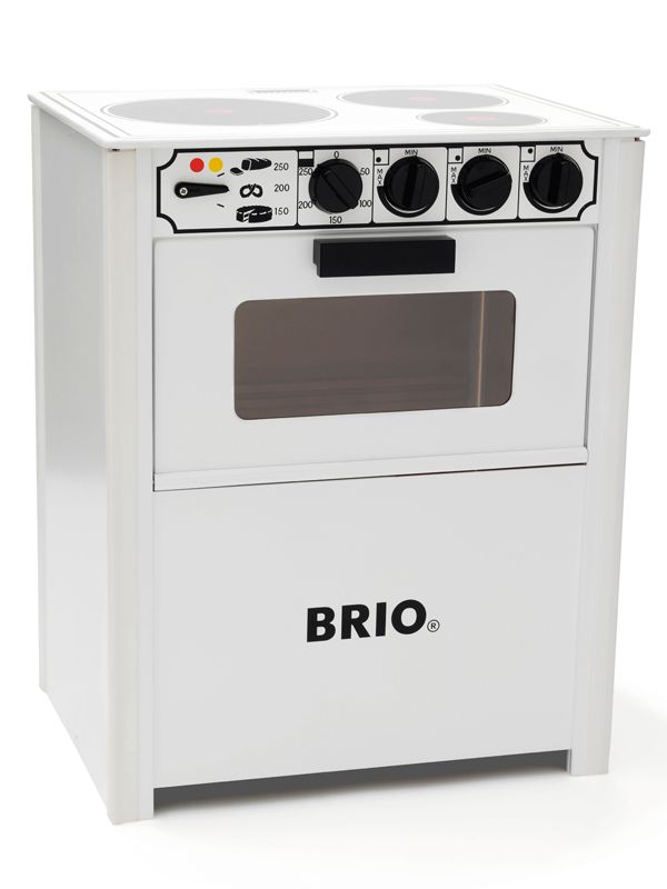 BRIO CLASSIC WOODEN PLAY STOVE COOKER KITCHEN TOY FOR TODDLERS IN RED 