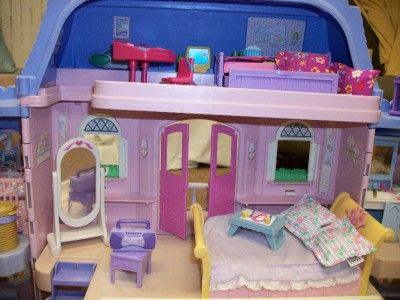   Family Doll House Furniture People Pets 66 pc. Musical Crib  