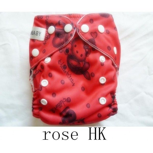 Rose Hello Kitty Pattern Cloth Diapers Sunbaby 4.0  