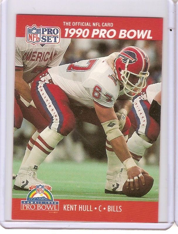 NFL PRO SET TRADING CARD 1990 PRO BOWL KENT HULL  