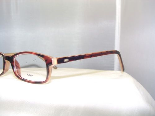 NEW SOHO 81 BROWN CHILDRENS RECTANGULAR EYEGLASS FRAME  