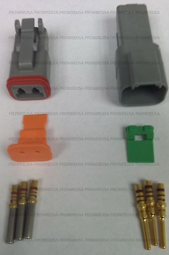 Deutsch DT 2 Pin Connector Kit 18 16 GA GOLD MSD 8183  