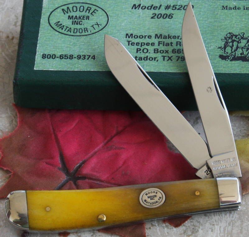 MooreMaker1095Carbon#5202 Trapper w/2pc case knives  