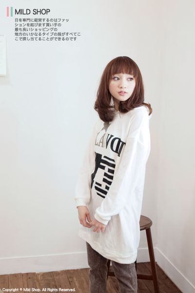 Women Japanese Korean Style Fashion Word Number Knitting Hooded Long 