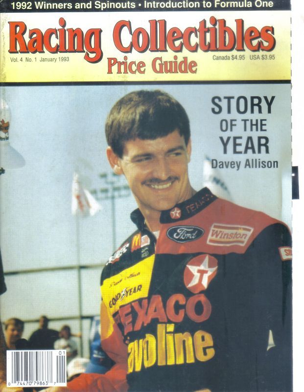 Racing Collectibles Price Guide Davey Allison On Front  