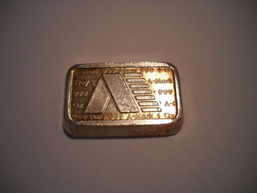 oz A Mark 999 silver bar Double thice Neat bar  