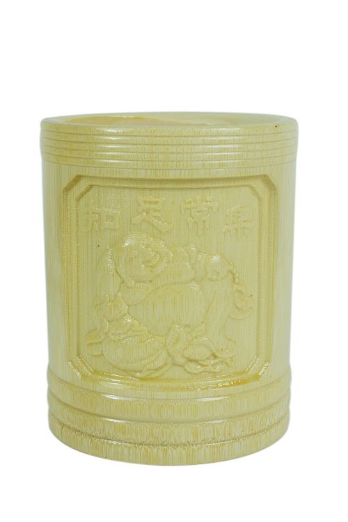 Chinese Bamboo Desktop Pencil Pen Holder Container #02  
