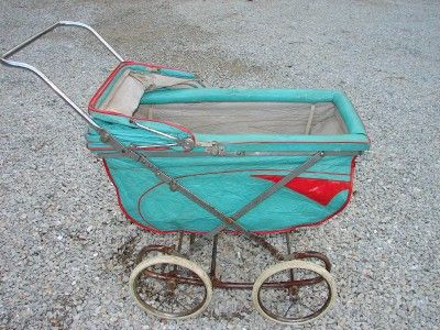 Antique 1953 Baby Child Stroller Seat Carriage Retro  