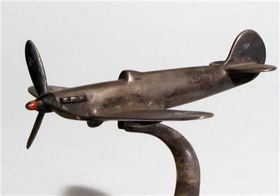 TRENCH ART SPITFIRE ASHTRAY,GUN METAL  