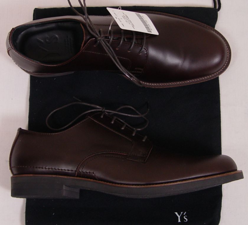 YOHJI YAMAMOTO Ys SHOES $740 DARK BROWN LEATHER OXFORDS 11 44e 5 NEW 