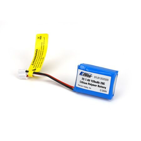 Flite 120mAh 2S 7.4V 20C Li Po UMX Beast EFLB1202S20  