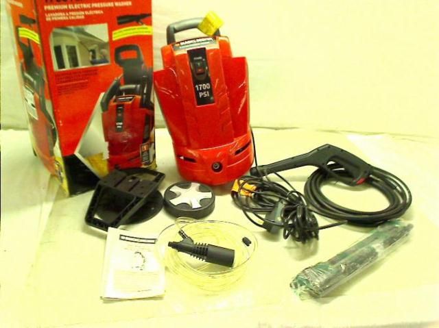 BLACK & DECKER 1700 PSI ELECTRIC PRESSURE WASHER  