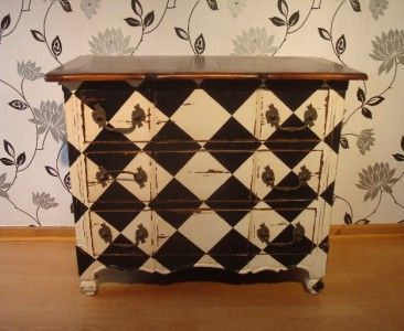 Mahogany Three Drawer Chest Harlequin Finish  