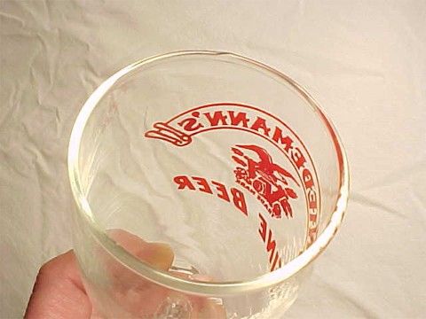 WIEDEMANNS FINE BEER ADVERTISING ACL GLASS long gone  