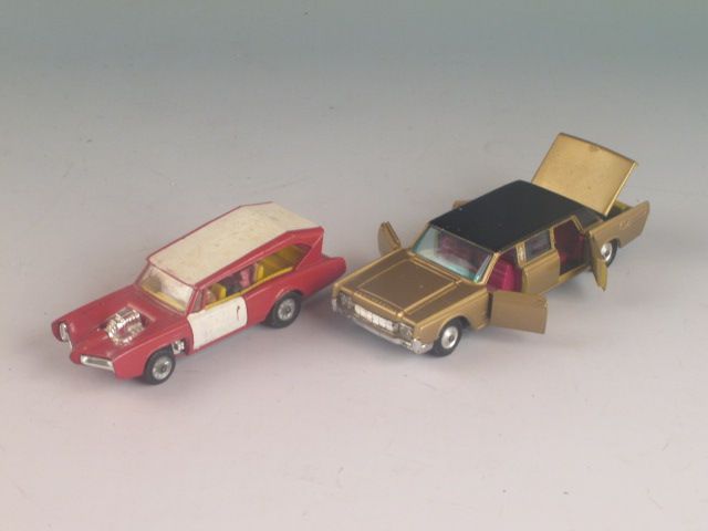 Lot 4 Vintage Corgi Diecast Cars Monkeemobile Impala Lincoln 