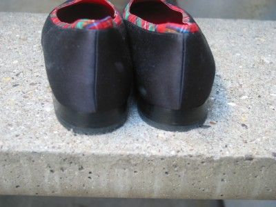 TALBOTS RED & BLACK SATIN FLATS SIZE 5.5 B   CUTE  