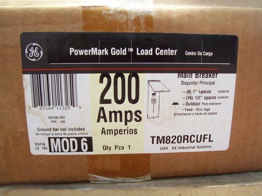 200 AMP Main Breaker Load Center NIB $114.99  