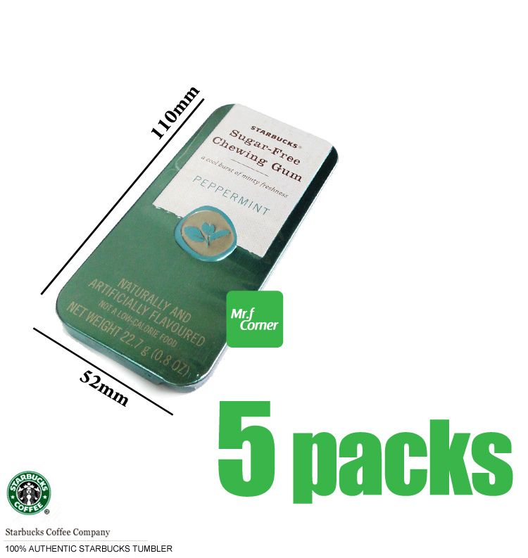 product brand new starbucks sugar free classic chewing gum peppermint 